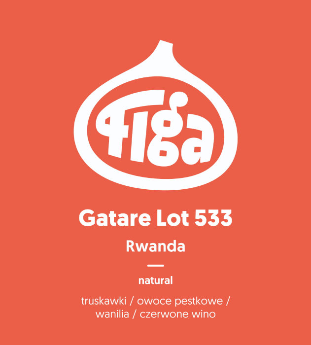 Kawa ziarnista Figa Coffee Rwanda Gatare Lot 533 FILTR 250g - NIEDOSTĘPNY