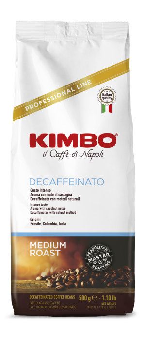 Kawa ziarnista Kimbo Espresso Decaffeinato 500g - bezkofeinowa