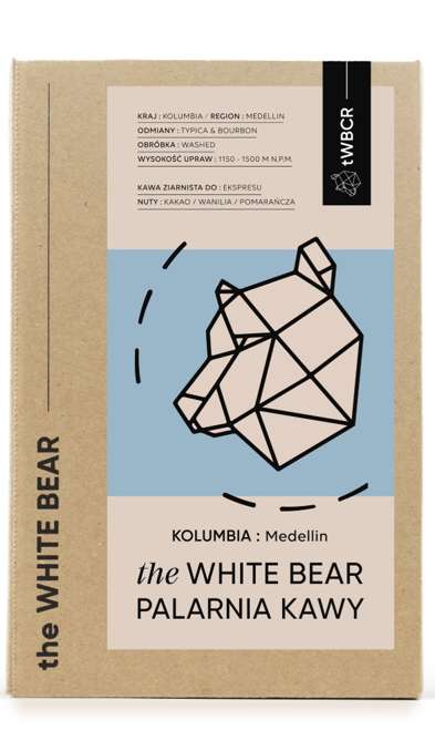 Kawa ziarnista The White Bear Kolumbia Medellin 1kg