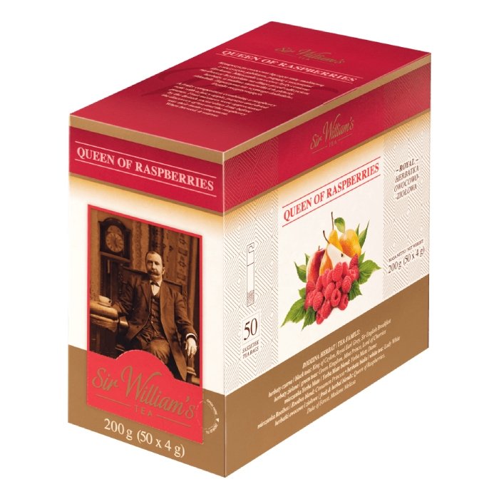 Owocowa herbata Sir Williams Royal Taste Queen of Raspberries 50x4g