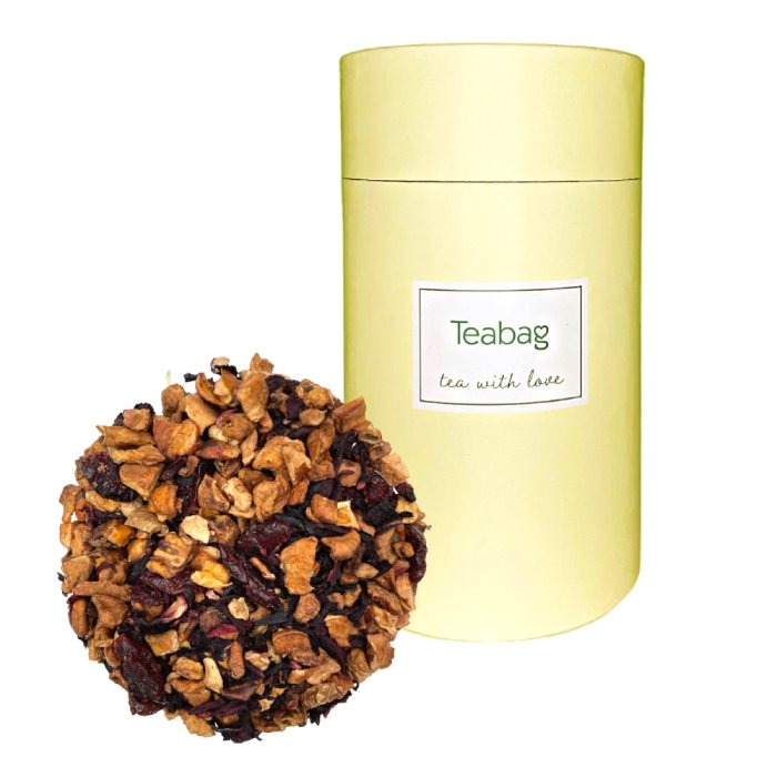 Owocowa herbata Teabag Cranberry 100g - Żółta tuba