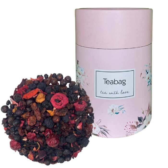 Owocowa herbata Teabag Fruit Berry Mix 50g - Różowa tuba