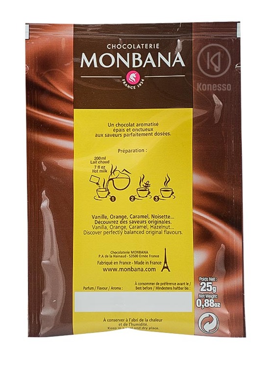 Pomarańczowa czekolada na gorąco Monbana - saszetka 25g - NIEDOSTĘPNY