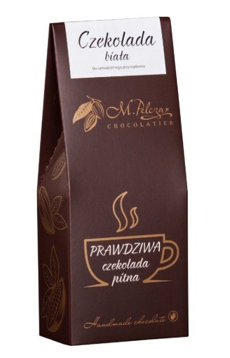 Prawdziwa czekolada pitna M.Pelczar Chocolatier - Biała 200g