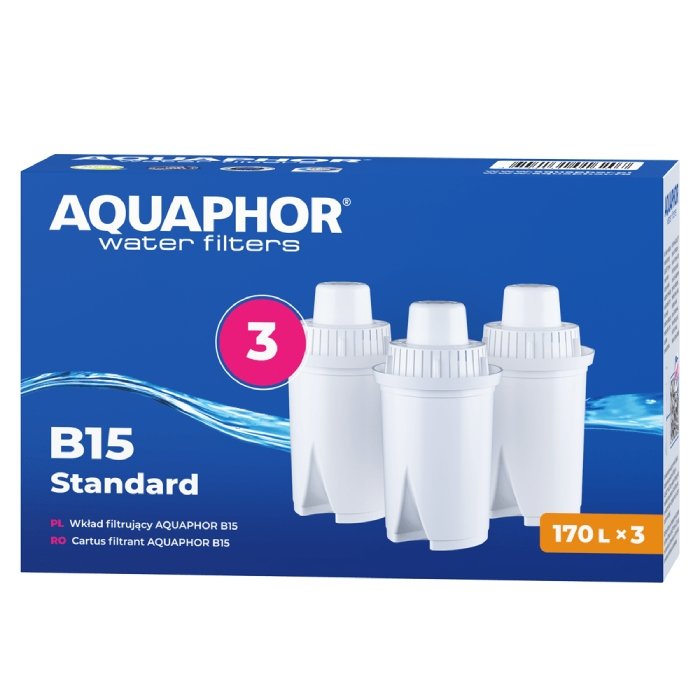 Wkład filtrujący wodę AQUAPHOR B100-15 Standard - 3 sztuki