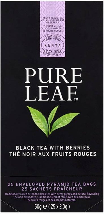 ZESTAW 4x Czarna herbata Pure Leaf Black Tea With Berries 25x2g