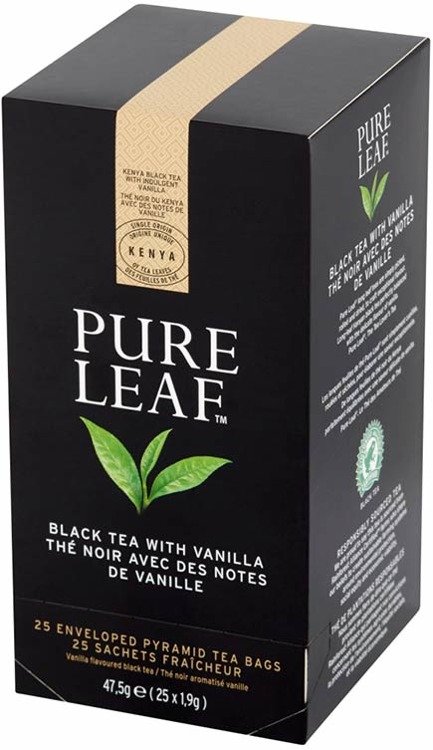 ZESTAW 4x Czarna herbata Pure Leaf Black Vanilla Milima 25x1,9g