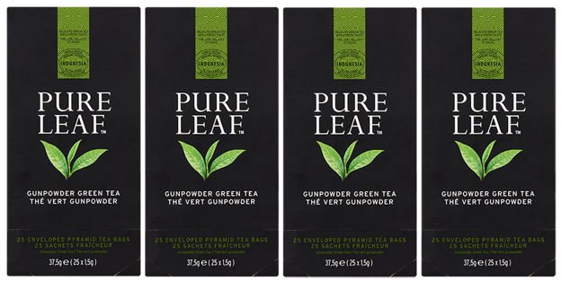 ZESTAW 4x Zielona herbata Pure Leaf Green Gunpowder 25x1,5g