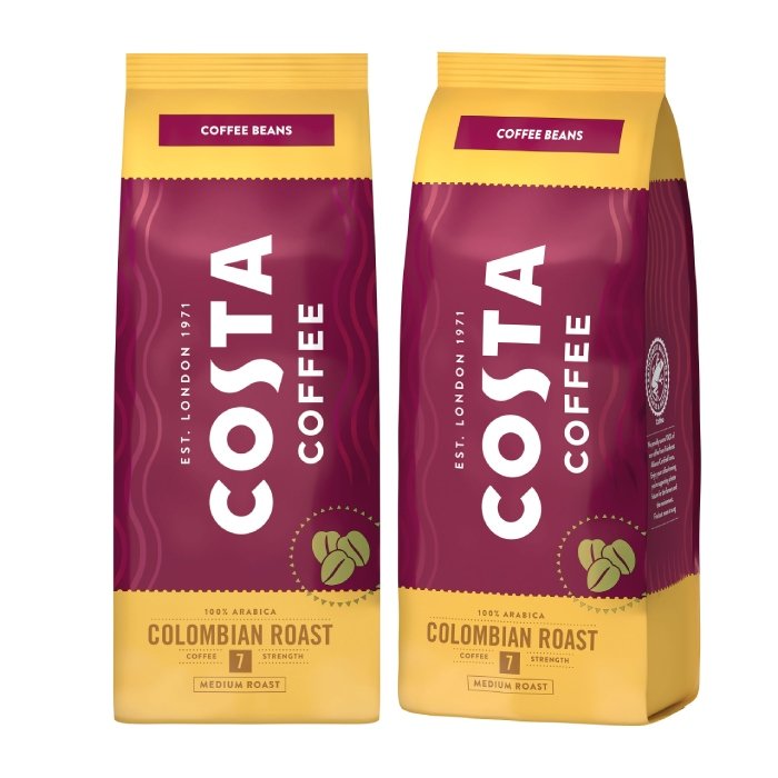 ZESTAW - Kawa ziarnista Costa Coffee Colombian Roast 2x500g