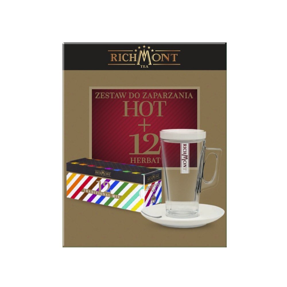 Zestaw Hot do zaparzania + 12 herbat Richmont