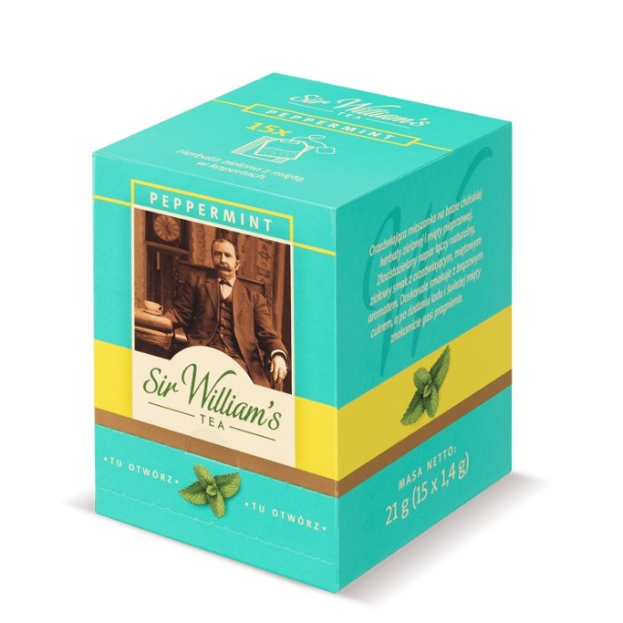 Zielona herbata Sir Williams Tea Peppermint 15x1,4g