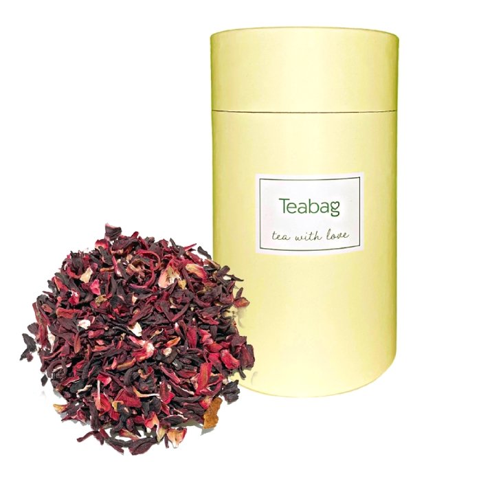 Ziołowa herbata Teabag Hibiscus 100g - Żółta tuba
