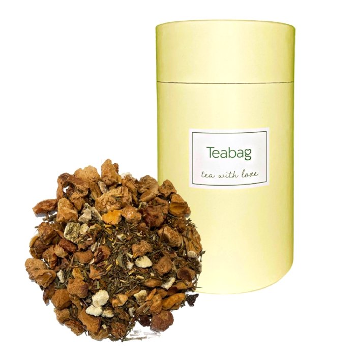 Ziołowa herbata Teabag Orzeźwiający Rooibos 100g - Żółta tuba