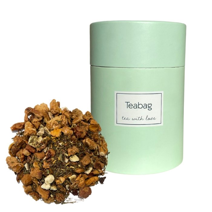Ziołowa herbata Teabag Orzeźwiający Rooibos 50g - Zielona tuba