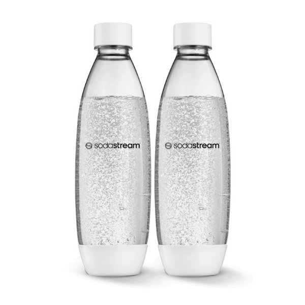 Butelki na wodę SodaStream Fuse 1l - Białe dwupak