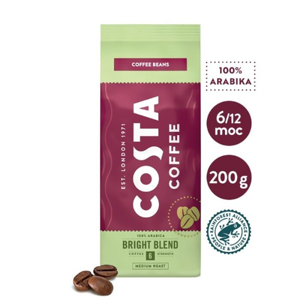 Kawa ziarnista Costa Coffee Bright Blend 200g