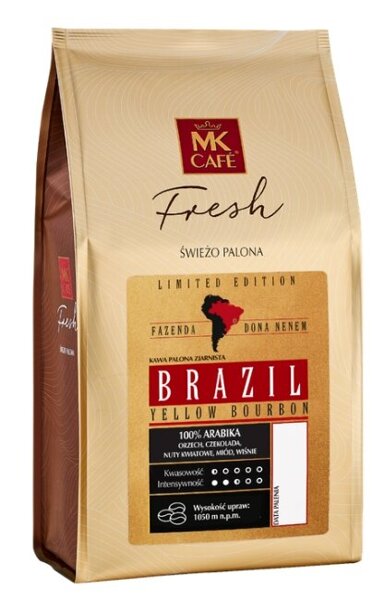 Kawa ziarnista MK Fresh Brazil Yellow Bourbon Dona Nenem 1kg
