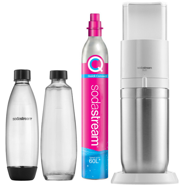 Saturator do wody gazowanej SodaStream Duo - Biały zestaw startowy 