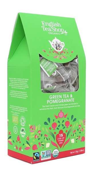 Zielona herbata English Tea Shop Green Tea & Pomegranate 15x2g